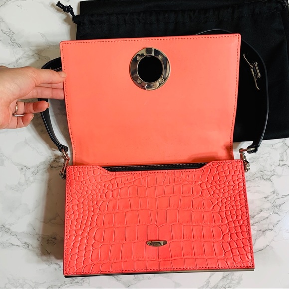 Alexander Wang Pink Croc Shoulder Bag - Picture 4 of 8